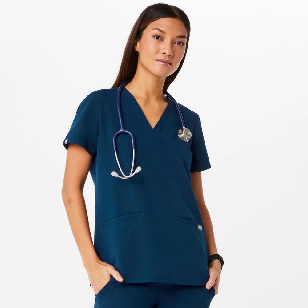 FIGS Navy Casma Small Scrub Top